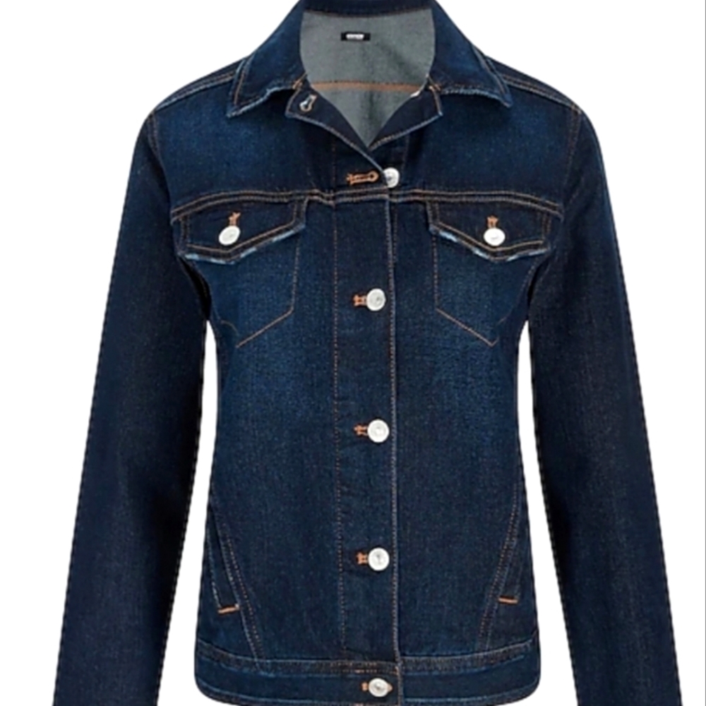 Express Dark Wash Denim Jacket Sz Med